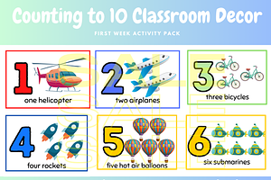 Counting to 10 Classroom Decor