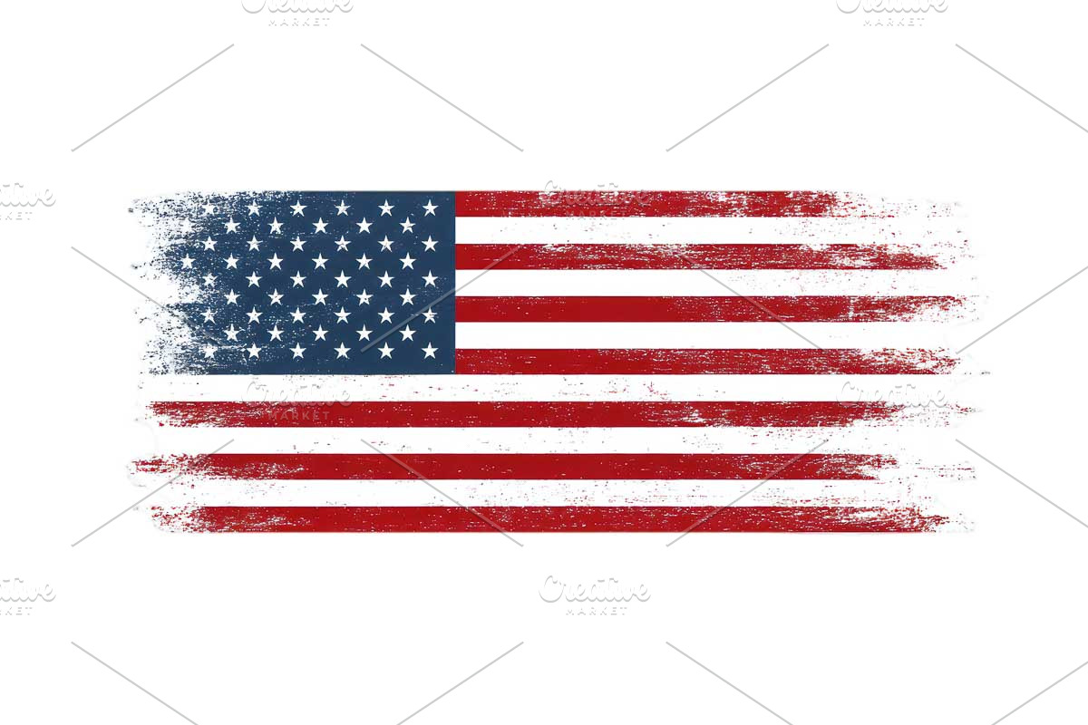 Grunge American Flag Sublimation png, an Illustration by VetalStock