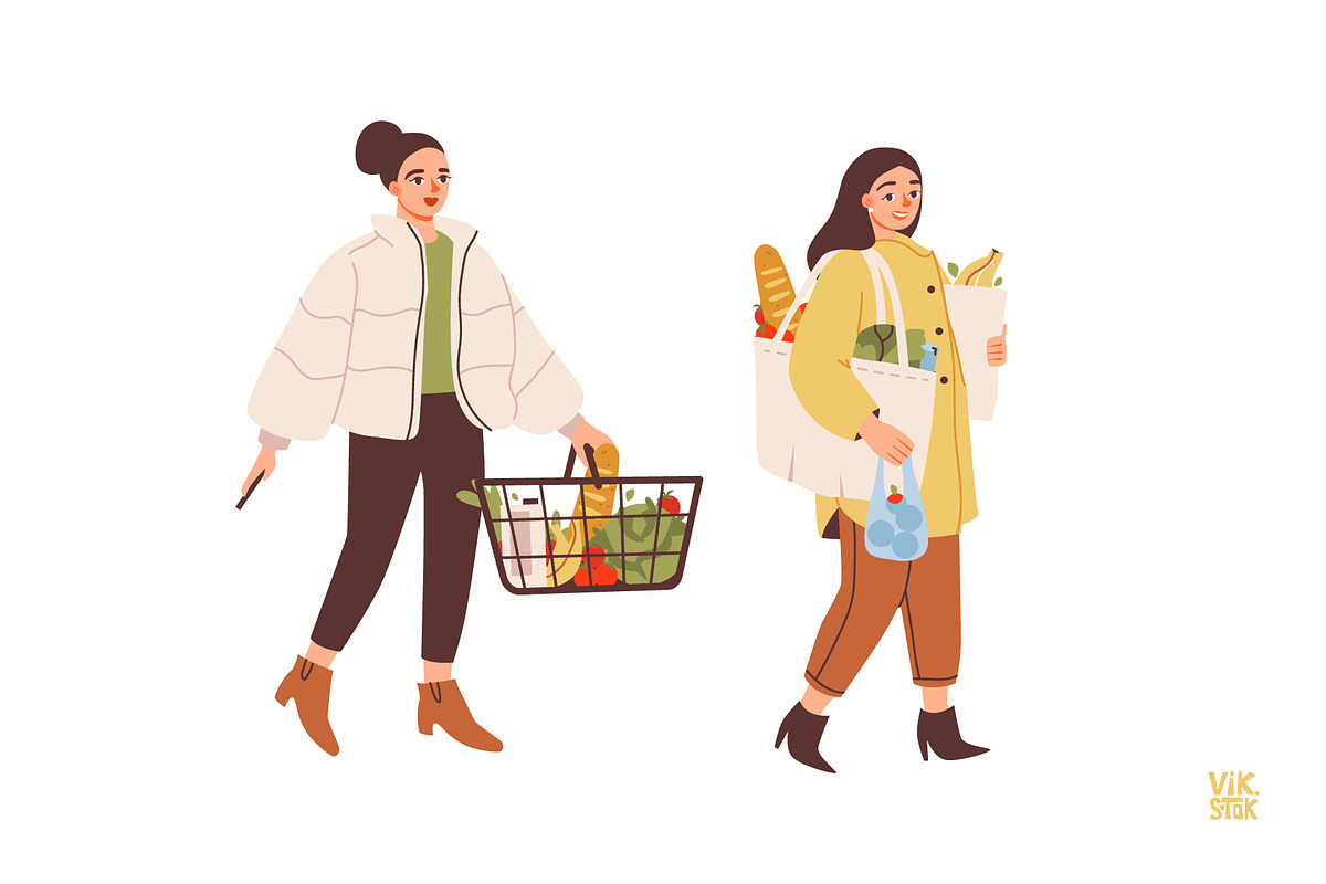 Women shopping | Local farm, a Person Illustration by vik.stock (Photo 4 of 5)