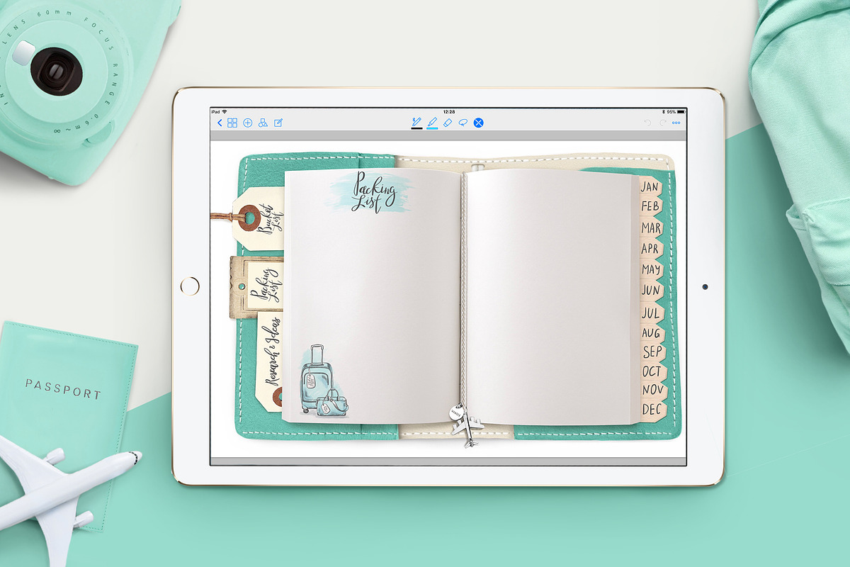 Digital travel journal, a Stationery Template by Kate Snitser (Photo 5 of 7)