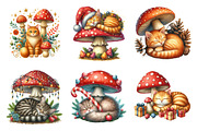 Christmas Kitten Clipart Bundle, an Illustration by SinaCreation (Thumbnail 3 of 7)