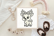 Funny Reindeer PNG Cute Christmas, an Illustration by CraftArtStudio (Thumbnail 4 of 4)