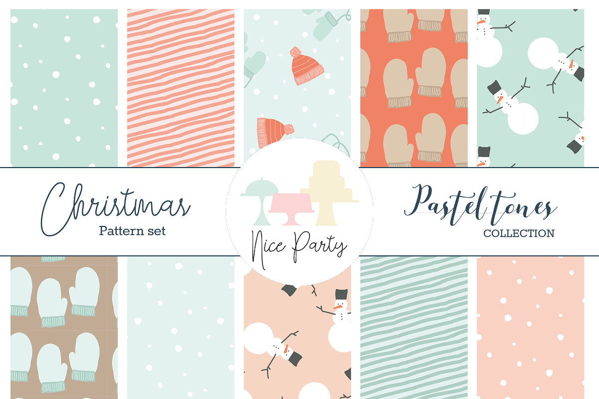 Winter pattern set, a Pattern Graphic by Superkitina (Photo 1 of 2)