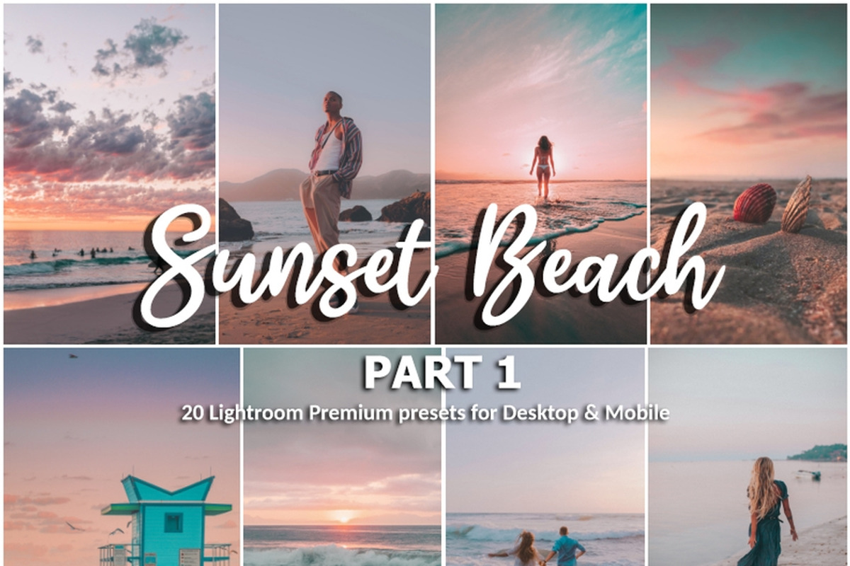 20 Lightroom Presets Sunset Beach p1, a Preset Add-On by PerfectStudioPresets (Photo 1 of 10)