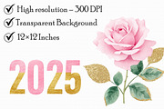 2025 New Year Clipart, Party Graphic, an Illustration by Libby Wishes (Thumbnail 2 of 7)