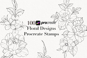 Procreate flower stamp, garden, a Brush Add-On by AnnaPolitmerskaja (Thumbnail 2 of 5)