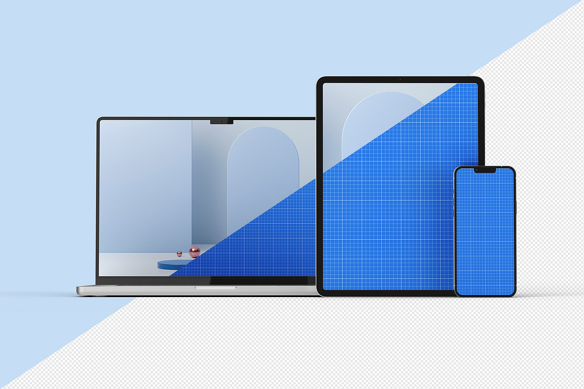 Macbook Pro iPad iPhone 13 Mockups, a Mac Mockup by Illusiongraphic (Photo 21 of 34)