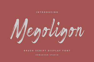 Megoligon – Brush Script Font, a Script Font by Bayuktx