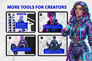 Fantasy Hair Stamp Procreate Brushes, a Brush Add-On by Selentaori Studio (Thumbnail 12 of 12)