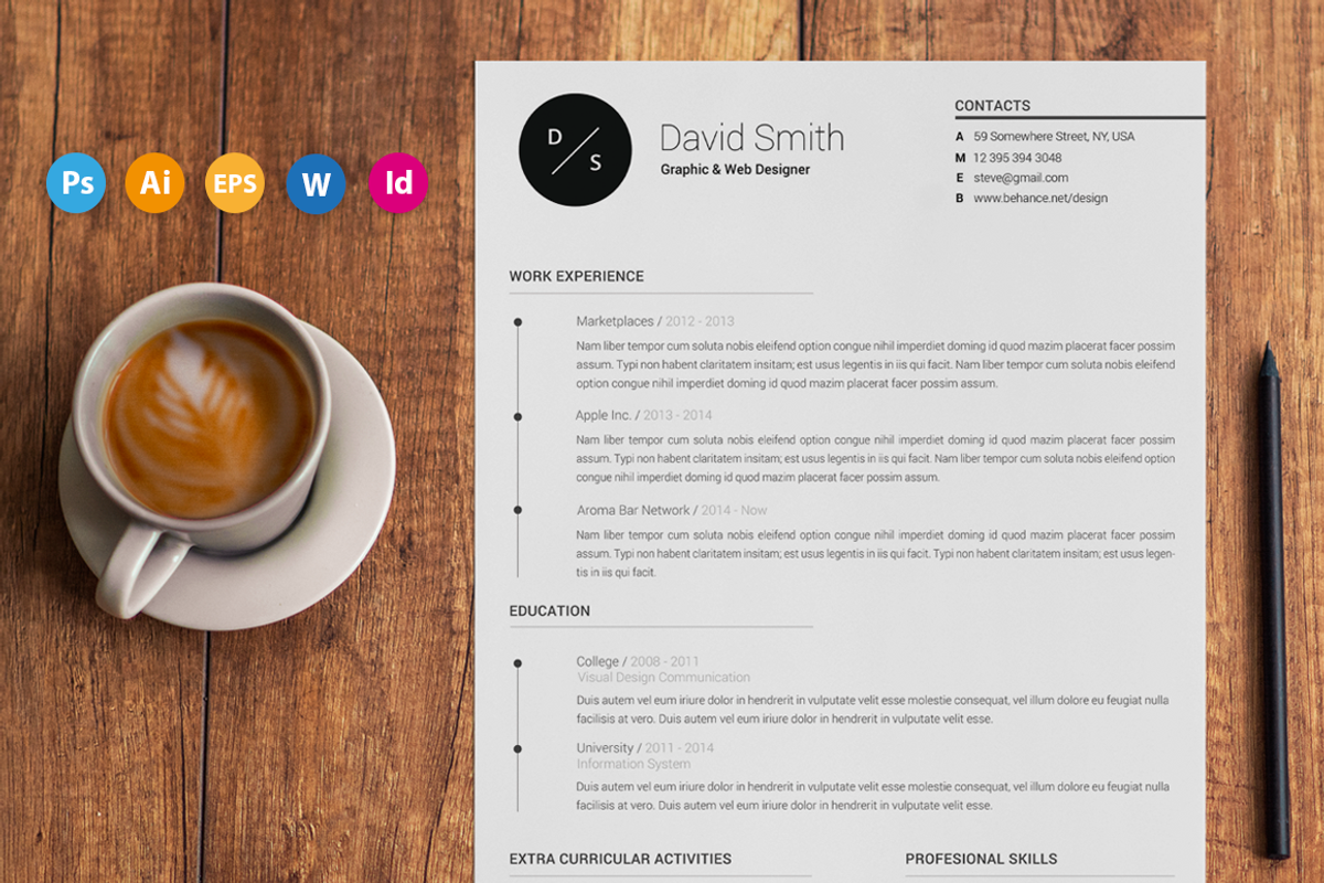 Resume / CV - Essence, a Resume Template by 3Angle (Photo 1 of 5)