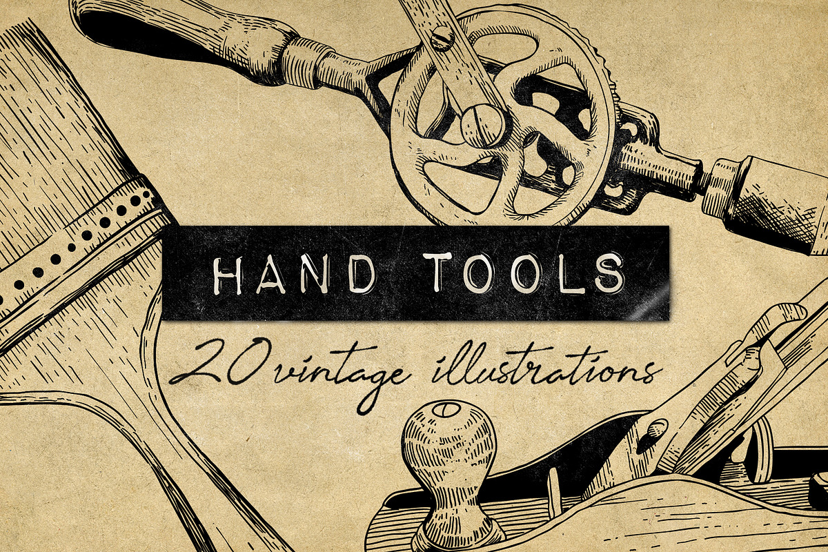 Vintage Hand Tools Illustrations, an Illustration by Hatch Design Workshop (Photo 1 of 7)