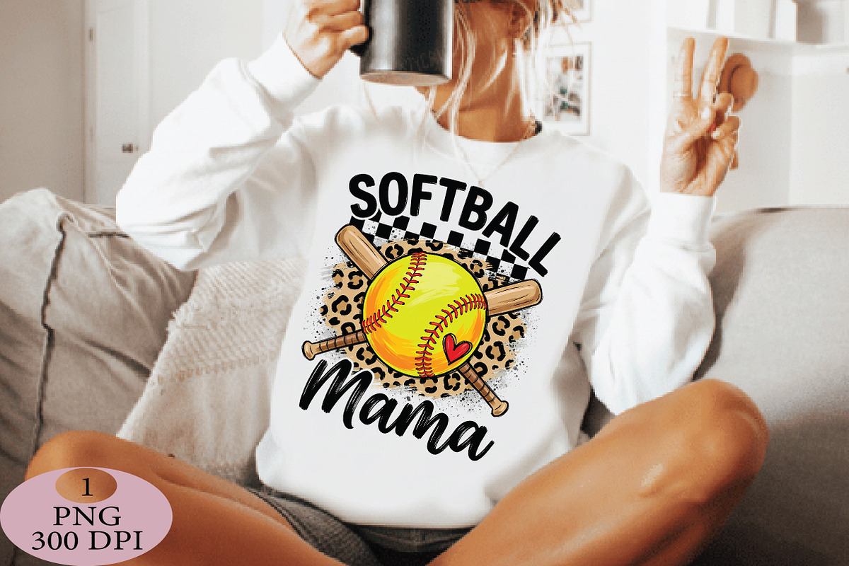 Retro Softball Mama PNG, an Illustration by Daily.Designs (Photo 2 of 5)
