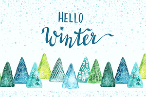 Vector Watercolor Snowflakes Bonus