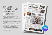 Editable Tabloid-Style Newspaper, a Magazine Template by Oshin Design (Thumbnail 1 of 6)