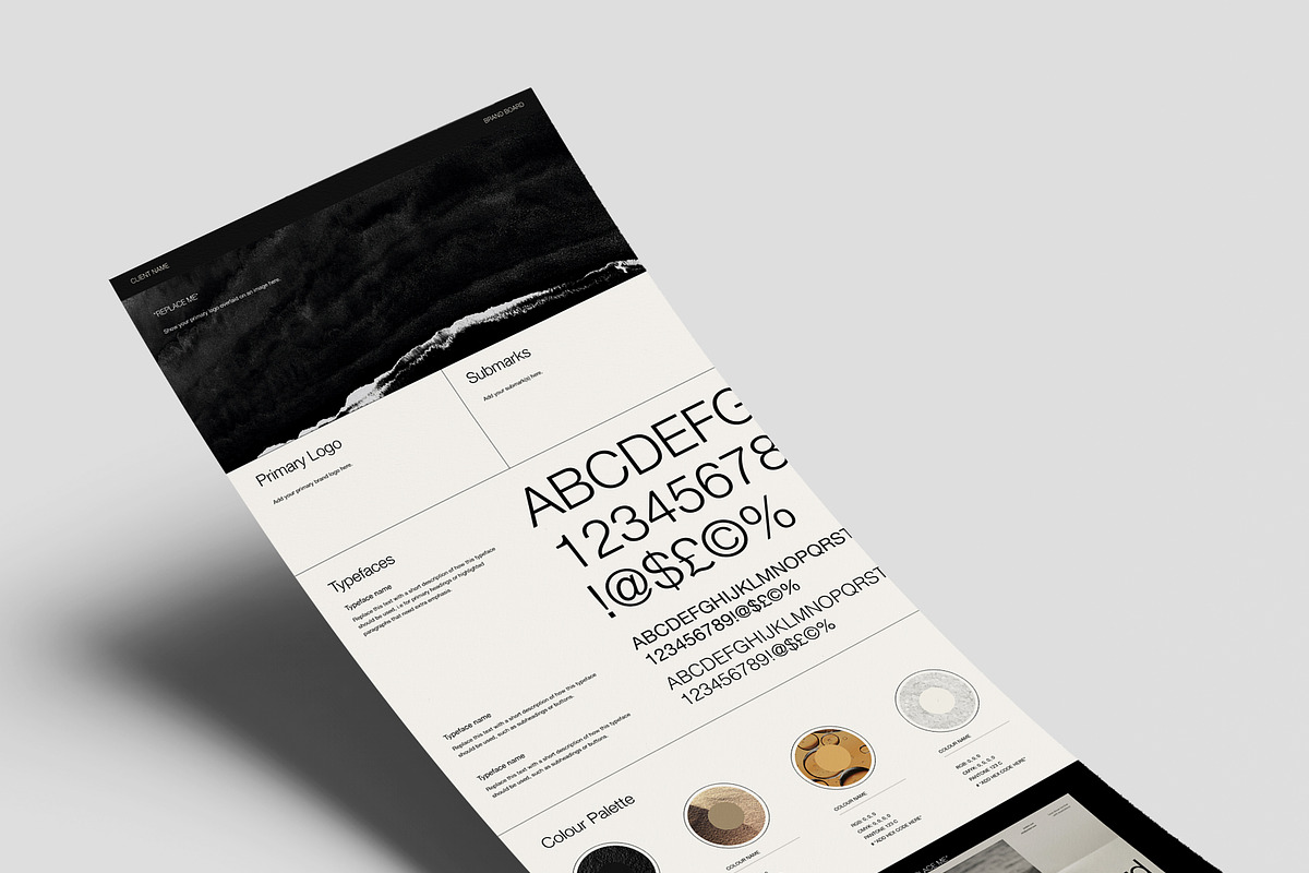 Iceland - Brand Board Template, a Branding & Logo Template by Rare Studio (Photo 2 of 3)
