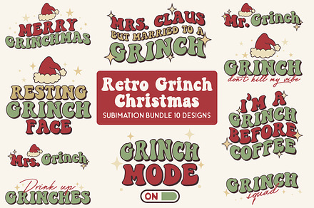 Retro Grinch Christmas Bundle