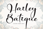 Hailey Batique | Script Font, a Handwritten Font by Scratchones (Thumbnail 1 of 8)