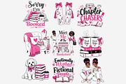 Black Book Besties Clipart Bundle, a Person Illustration by Tanya Kart (Thumbnail 5 of 10)