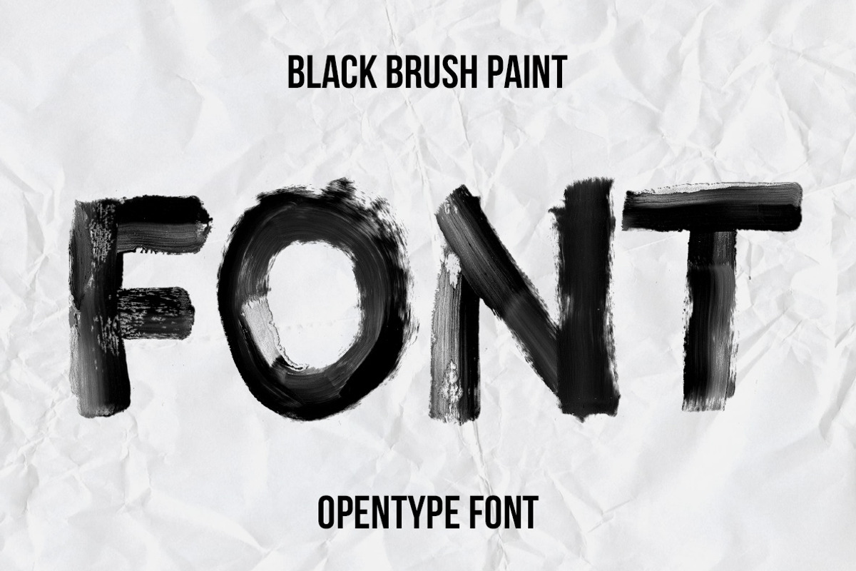 Black Brush Paint Font, a Script Font by Handmadefont (Photo 1 of 9)
