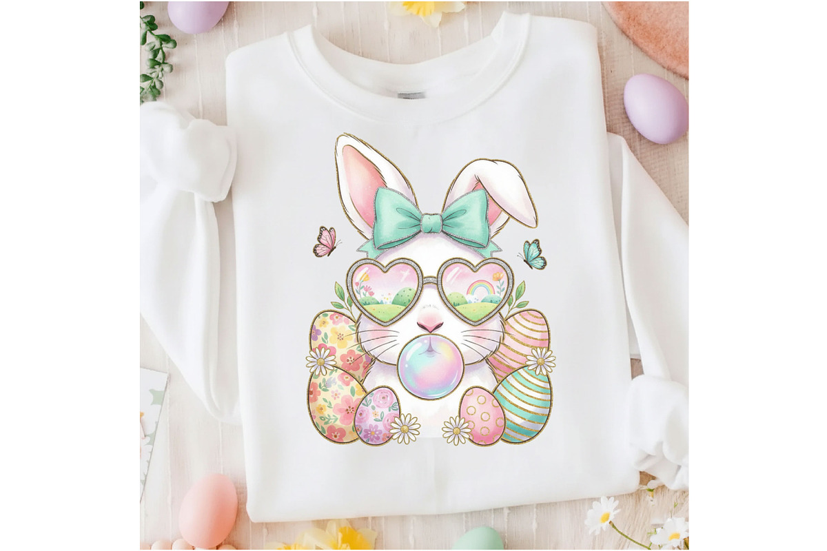 Easter Bunny Bubble Gum Coquette PNG, an Illustration by Designking (Photo 4 of 6)
