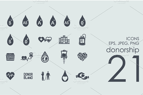 21 Donorship Icons
