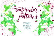Lovely watercolor patterns, a Pattern Graphic by Marina Zabrodina (Thumbnail 1 of 5)