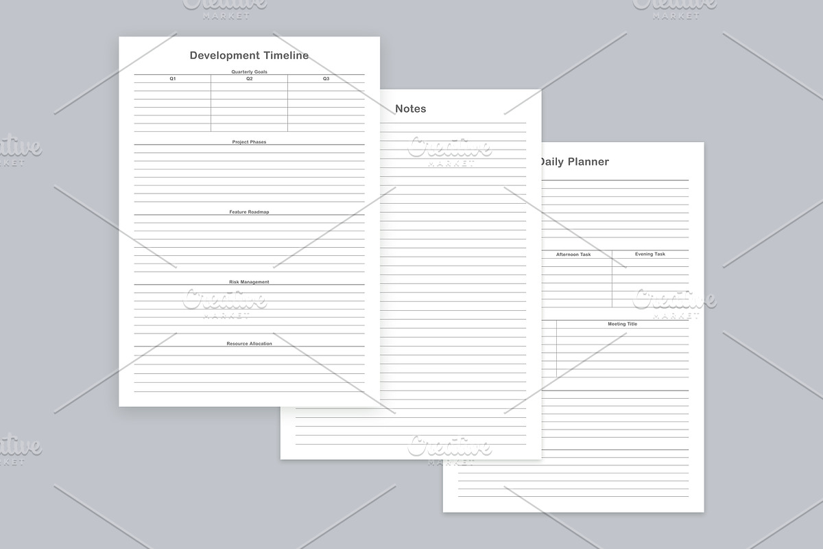 Generic Planning Pages Set V-17, a Stationery Template by shahsoft (Photo 2 of 3)