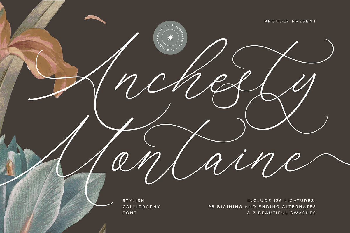 Anchesty Montaine Stylish Font, a Script Font by stylishtype.co (Photo 1 of 20)