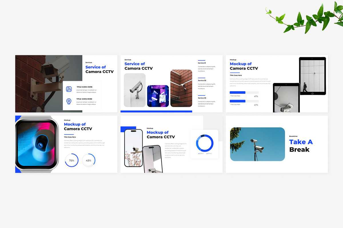 Modern Blue CCTV Presentation, a Presentation Template by Eklip Studio (Photo 3 of 6)