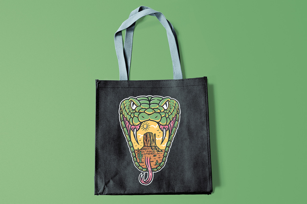 snake head with desert view, an Illustration by gunaonedesign (Photo 4 of 4)