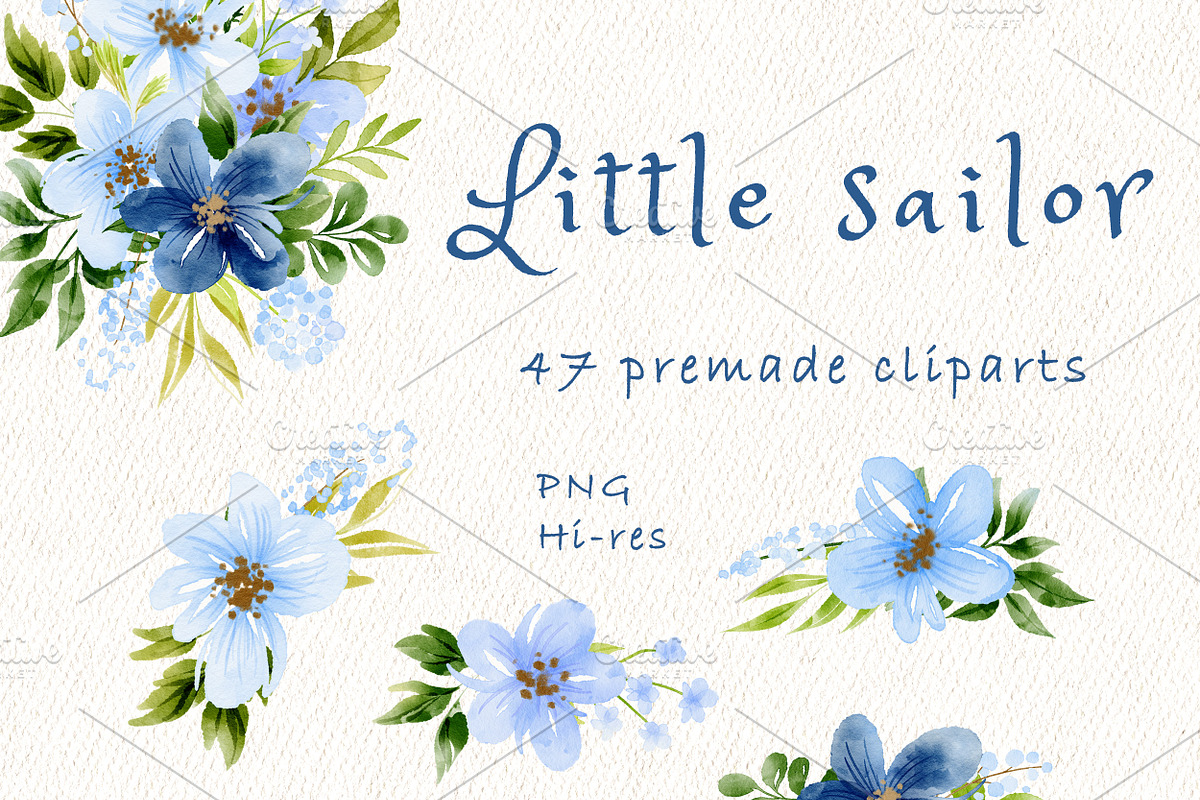 Little sailor nursery clipart, an Animal Illustration by heyiamalice (Photo 2 of 12)