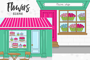Flowers Scene, a Decorative Illustration by GlamArtZhanna (Thumbnail 1 of 3)