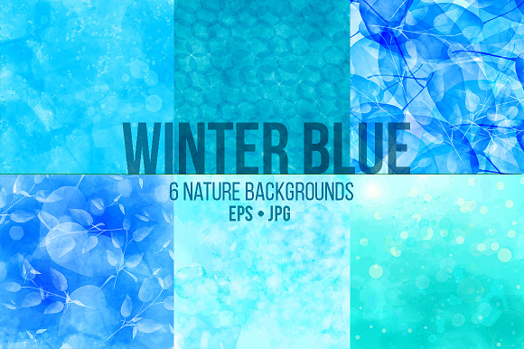 Winter blue vector textures preview 5
