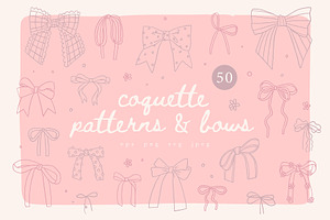Сoquette patterns & bows, a Pattern Graphic by Cute Atelier