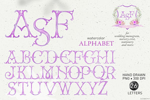 Monogram letters for wedding crest