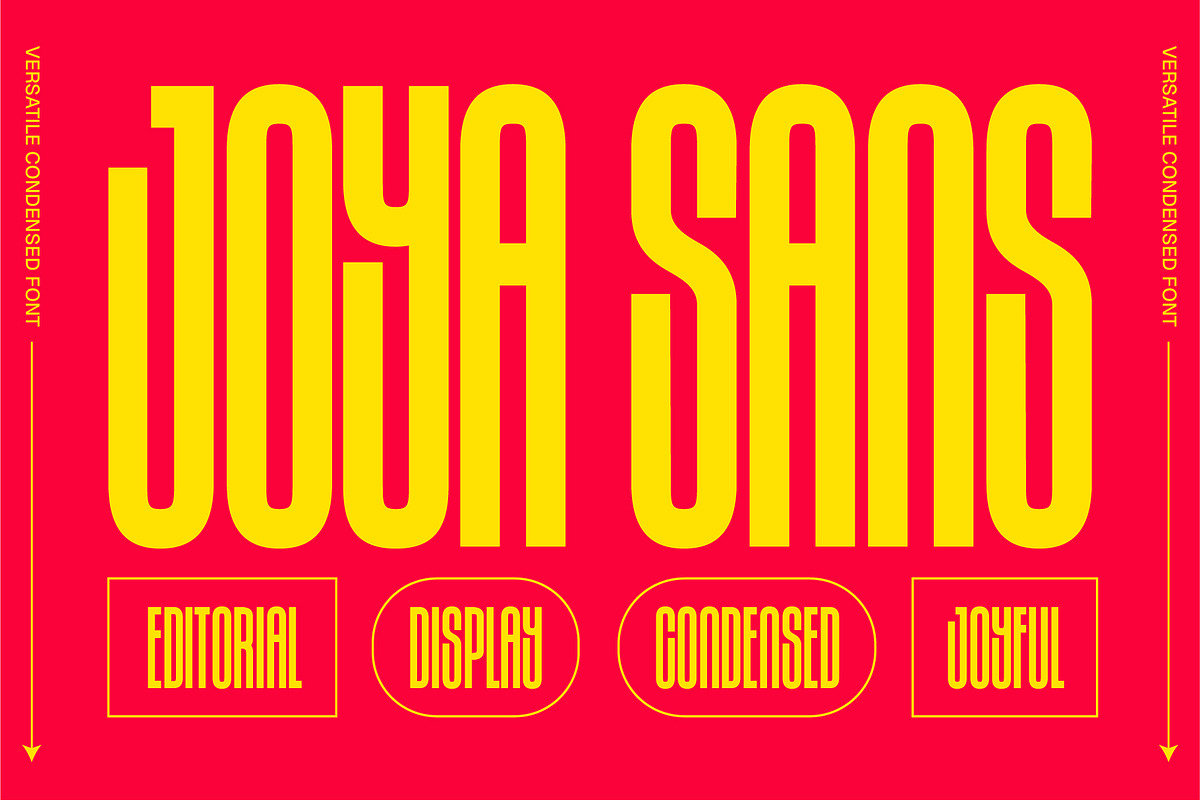 Joya Sans — Condensed Display Font, a Sans Serif Font by B:TYPE (Photo 1 of 10)