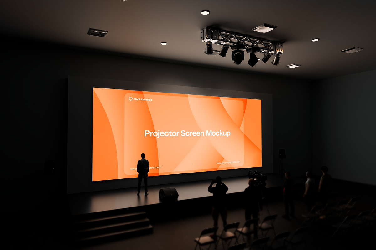 Projector Screens Mockup, an Advertising Mockup by PixelPiknik (Photo 3 of 4)