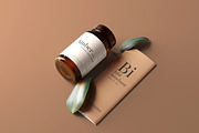 Amber Glass Jar / Bottle Mockups, a Cups & Container Mockup by pmvch (Thumbnail 10 of 10)