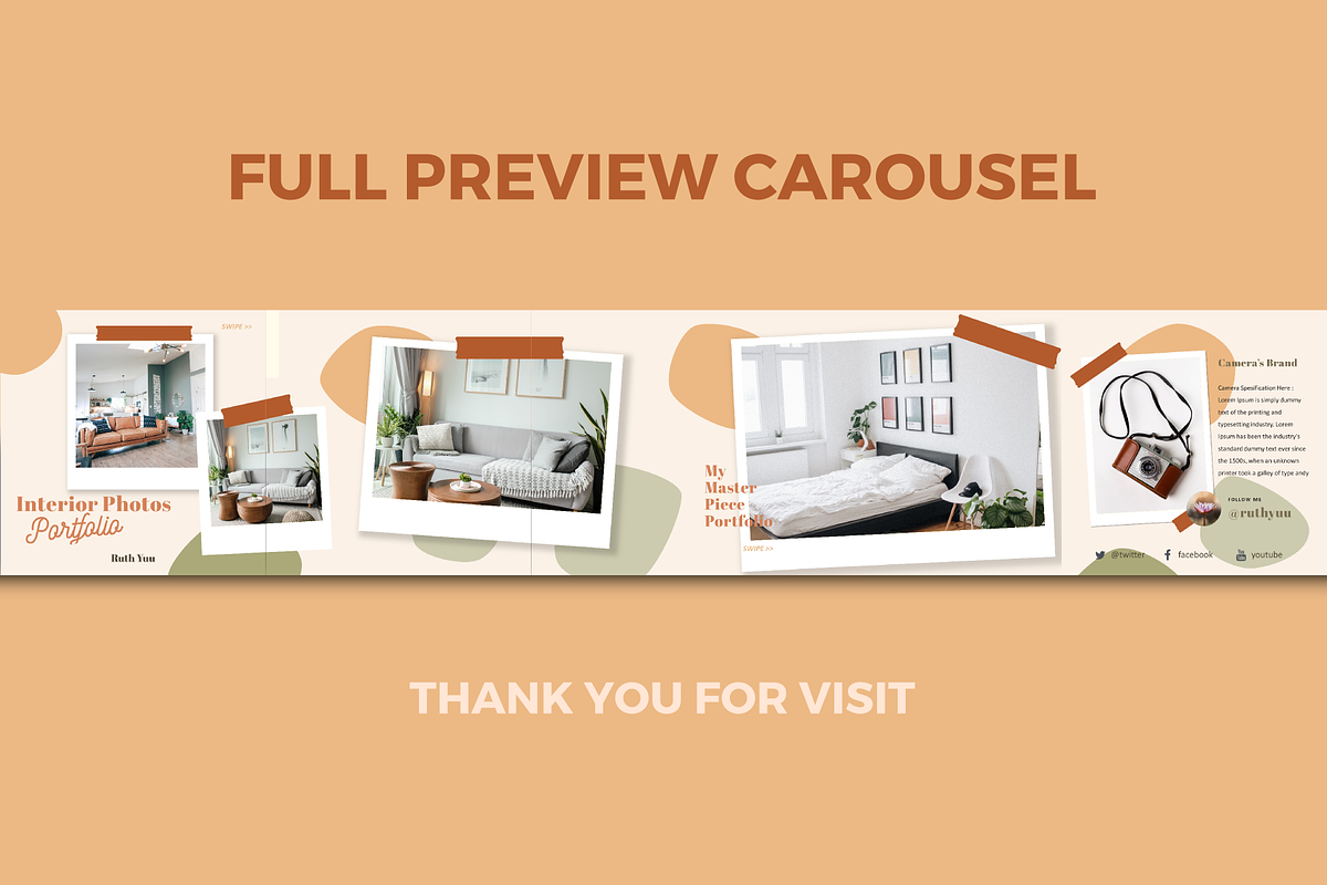 Photos interior portfolio template, a Social Media Template by rivatxfz (Photo 3 of 4)