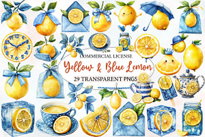 Yellow & Blue Lemon Sublimation, an Illustration by Designworld