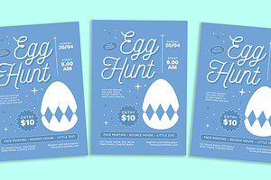 Minimalist Easter Egg Hunt Flyer, a Flyer Template by Gumico Studio.