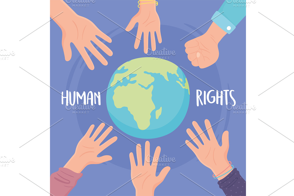 world human rights day, an Illustration by studiogstock