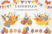 Easter Eggs Clipart, a Seasonal Illustration by LukaJreym (Thumbnail 9 of 9)