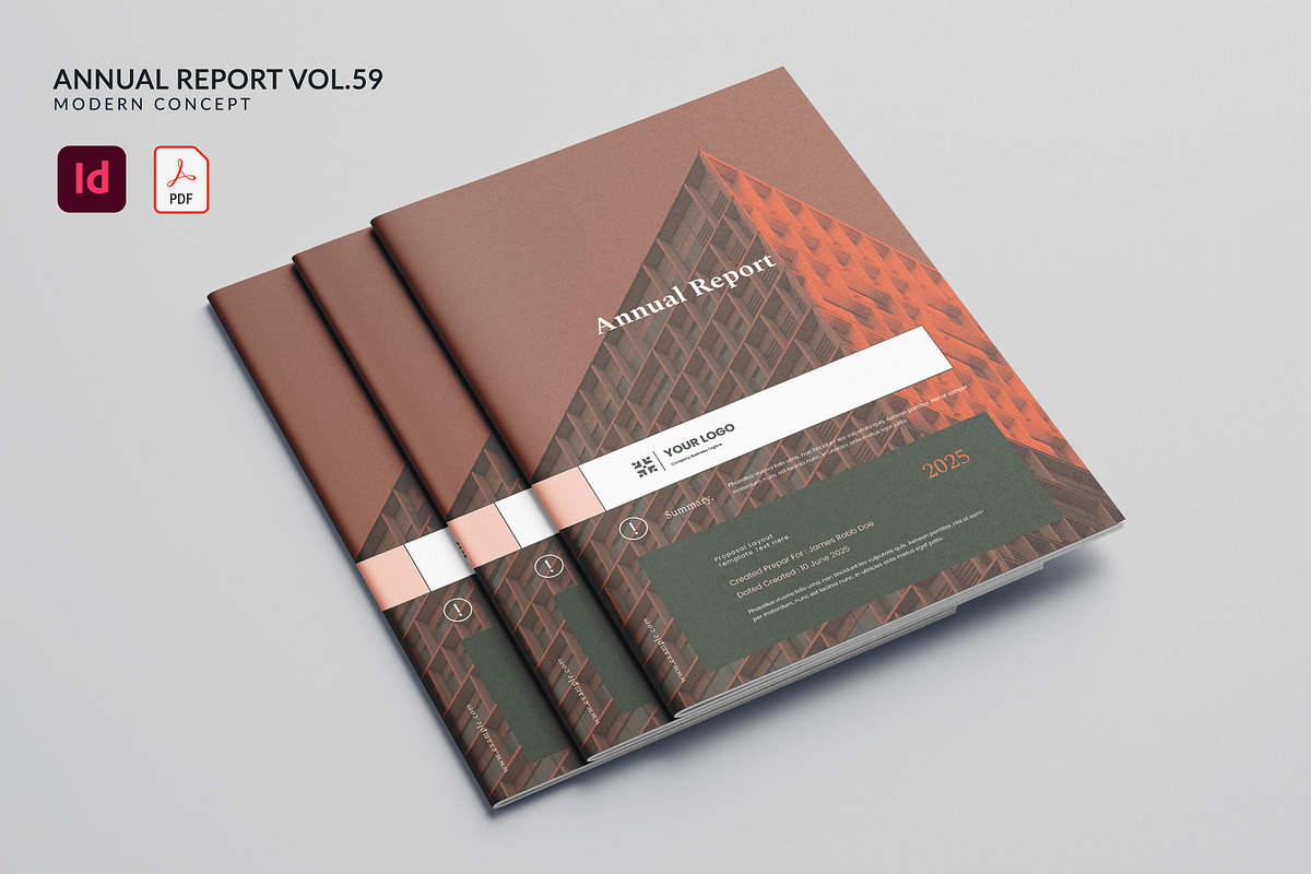 Annual Report Vol.59, a Brochure Template by Bewalrus Studio (Photo 1 of 11)
