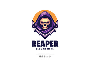 Reaper Mascot Logo, a Branding & Logo Template by Ary_ngeblur