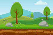 Seamless Nature Game Background, a Decorative Illustration by Vowx Studios (Thumbnail 2 of 3)