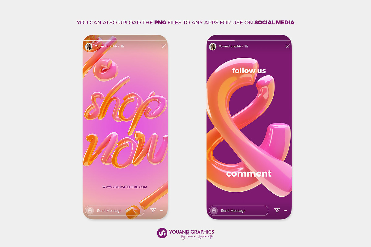 Candy Land 3D Letters and Font, a Font by Youandigraphics (Photo 7 of 12)