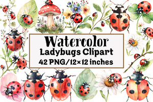 Ladybugs Clipart, an Illustration by Design Market