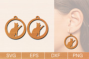 Cat Earrings Laser Cut SVG Bundle, an Object Graphic by jannatulpakhi (Thumbnail 10 of 13)