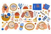 Embroidery vector illustration, an Object Illustration by Zeukaa (Thumbnail 3 of 6)